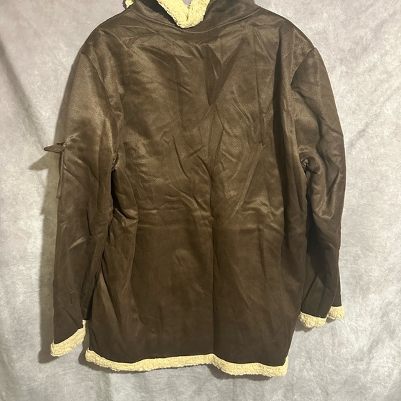 Men's Brown Shearling Jacket - Picture 4 of 4